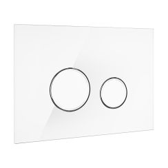Oltens Lule spoelknop voor het toilet wit/chroom/wit 57201000