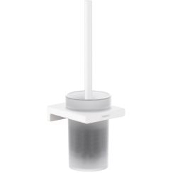 Hansgrohe AddStoris toiletborstel ingeschroefd wit-glas 41752700