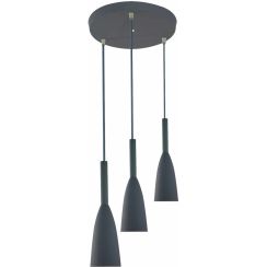 Light Prestige Solin hanglamp 3x60 W grijs/askleur LP-181/3PGR