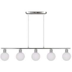 Candellux Oden hanglamp 5x40 W wit-chroom 35-03270