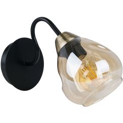 Candellux Unica wandlamp 1x40 W zwart-bedampt-gouden 21-00866