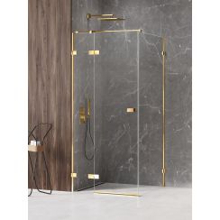 New Trendy Avexa Gold Shine douchecabine 80x80 cm vierkant gouden glans/helder glas EXK-1646