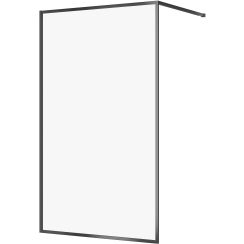 Cersanit Larga inloopdouchewand 120 cm zwart mat/helder glas S932-140