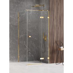 New Trendy Avexa Gold Shine douchecabine 120x120 cm vierkant gouden glans/helder glas EXK-1691