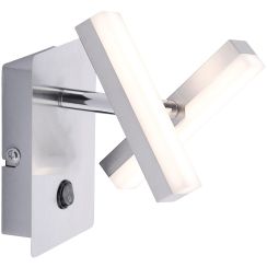 Just Light Rico wandlamp 2x2 W staal 11276-55