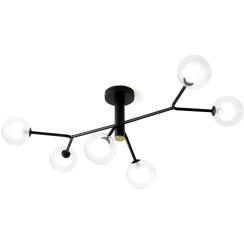 Miloox Cosmo plafondlamp 6x40 W zwart-doorzichtig 1744.165