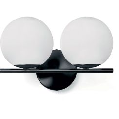 Miloox Jugen Black wandlamp 2x40 W wit-zwart 1744.208