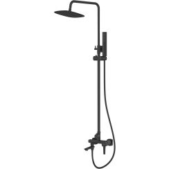 Invena Glamour bad- en doucheset wand met regendouche zwart AU-05-B04