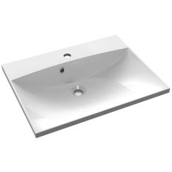 Sapho Maria wastafel 60x46 cm rechthoekig meubel wit glans MA060