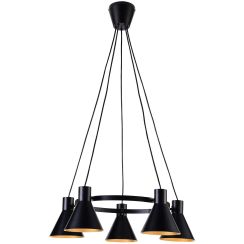Candellux More hanglamp 5x40 W zwart 35-71163