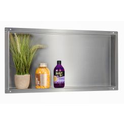Balneo Wall-Box No Rim Inox inbouwplank 60 cm staal OB-IN3-NR