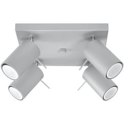 Sollux Lighting Ring plafondlamp 4x40 W grijs SL.0452