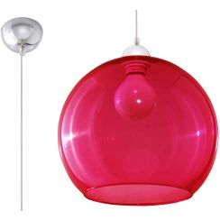 Sollux Lighting Ball hanglamp 1x60 W rood SL.0253