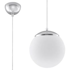 Sollux Lighting Ugo hanglamp 1x60 W wit-chroom SL.0263