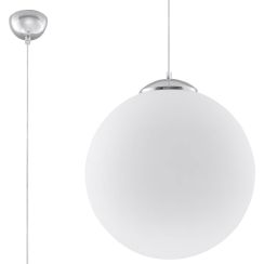 Sollux Lighting Ugo hanglamp 1x60 W wit-chroom SL.0264