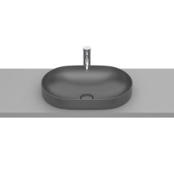 Roca Inspira wastafel 55x35 cm ovaal inbouw antraciet mat A327527640