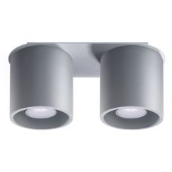 Sollux Lighting Orbis plafondlamp 2x40 W grijs SL.0055