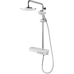 FDesign Tempra doucheset wand met regendouche chroom-wit FD5-TMP-7U-13
