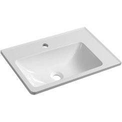 Sapho Arana wastafel 56x35 cm rechthoekig klassiek wit glans AN056