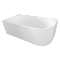 Aqualine Tibera aan de muur gemonteerd bad 170x80 cm ovaal wit E1026