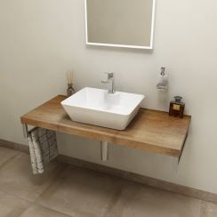 Sapho Avice badkamerblad 90x49.5 cm grafiet-hout AV098