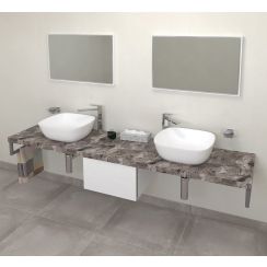 Sapho Avice badkamerblad 180x49.5 cm grijs AV1810