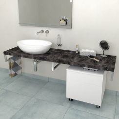 Sapho Avice badkamerblad 160x49.5 cm grafiet AV169