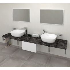 Sapho Avice badkamerblad 190x49.5 cm grafiet AV199
