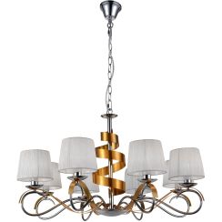 Candellux Denis hanglamp x40 W chroom-grijs/askleur 38-23469