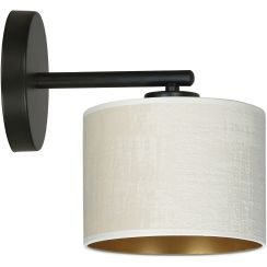 Emibig Hilde wandlamp 1x15 W wit-zwart-gouden 1052/K1