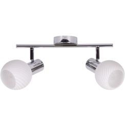 Candellux Turno plafondlamp 2x40 W wit-chroom 92-94202