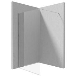 Deante Kerria Plus inloopdouchewand 110 cm chroom glans/helder glas KTS_031P