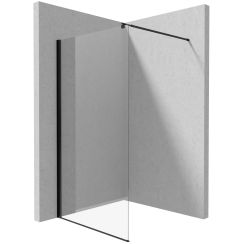 Deante Kerria Plus inloopdouchewand 110 cm zwart mat/helder glas KTS_N31P