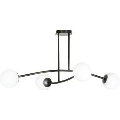 Emibig Halldor plafondlamp 4x10 W zwart-melkachtig 1024/4
