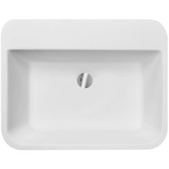 Besco Assos S-Line wastafel 50x40 cm rechthoekig opbouw wit glans #UMD-AP-NB