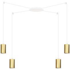 Emibig Traker hanglamp 4x8 W wit-gouden 527/4