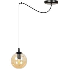Emibig Gigi hanglamp 1x10 W zwart-amber 938/1