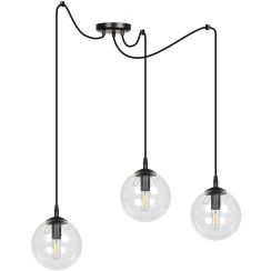 Emibig Gigi hanglamp 3x10 W zwart-doorzichtig 936/3