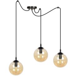 Emibig Gigi hanglamp 3x10 W zwart-amber 938/3