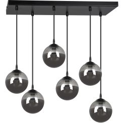Emibig Cosmo hanglamp 6x10 W zwart-grafiet 712/6