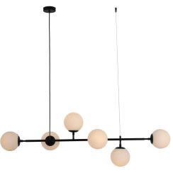 Light Prestige Alisa hanglamp 6x40 W wit-zwart LP-005/6PBK/WH