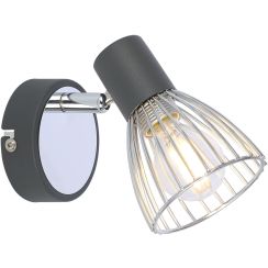 Candellux Modo wandlamp 1x40 W zwart-chroom 91-61515