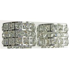 Candellux Saturn wandlamp 2x40 W chroom-kristal 22-87235