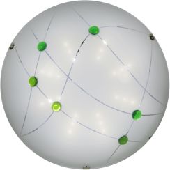 Candellux Duca plafond 1x10 W wit-groen 13-54173