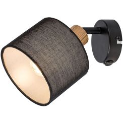 Rabalux Miguel wandlamp 1x40 W zwart-hout 3244