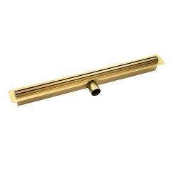 Laveo Slim lineaire afvoer met rooster 90 cm gouden COSG90D
