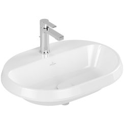 Villeroy & Boch Architectura wastafel 60x45 cm ovaal inbouw wit glans 5A6661R1