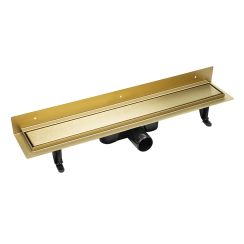 Laveo Basso lineaire afvoer met rooster 100 cm gouden COBG11D