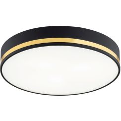 Argon Amore plafond 2x15 W zwart-gouden 7041