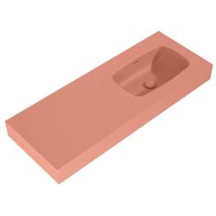 Elita Dimple wastafel 121x46 cm rechthoekig klassiek roze mat RE041202026600